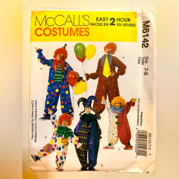 McCall’s M6142 Child’s Clown, Jester Uncut Sewing Pattern (7-8) - Picture 3 of 12